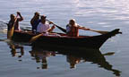 A plywood replica of a Coquille indian dugout canoe