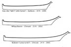Drawings of all the Applegate canoes together.